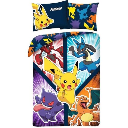 Pokemon Dekbedovertrek Energy - 140 x 200 cm + 70 x 90 cm - Katoen