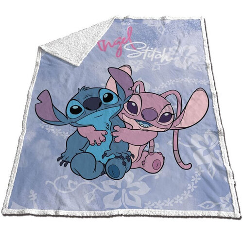 Disney Lilo & Stitch Sherpa Fleeceplaid Best Friends - 130 x 170 cm - Polyester/fleece