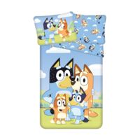 Bluey Dekbedovertrek Happy Family - 140 x 200 cm / 70 x 90 cm - Katoen