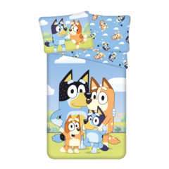 Bluey Dekbedovertrek Happy Family - 140 x 200 cm / 70 x 90 cm - Katoen