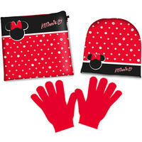 Disney Minnie Mouse Set muts, sjaal en handschoenen Dots - ONE SIZE 3-6 jr - Polyester Fleece
