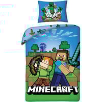 Minecraft Dekbedovertrek Pixel - 140 x 200 cm + 50 x 70 cm - Katoen
