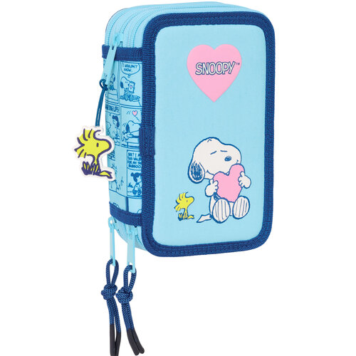 Snoopy Gevuld Etui Love - 37 stuks - 19,5 x 12,5 x 5,5 cm - Polyester