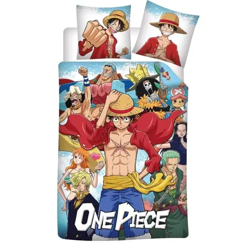 One Piece Dekbedovertrek Straw Hat Crew - 140 x 200 + 65 x 65 cm - Katoen
