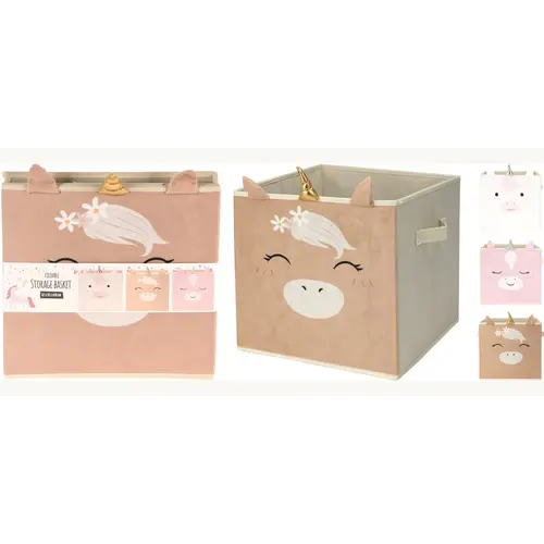 Koopman 3 Pack - Opbergdoos Opvouwbaar Eenhoorn