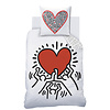 Keith Haring Dekbedovertrek Red Love - 140 x 200 + 63 x 63 cm - Katoen