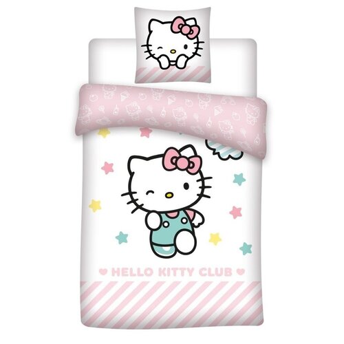 Hello Kitty Dekbedovertrek, Club - Eenpersoons - 140 x 200 + 65 x 65 cm - Katoen