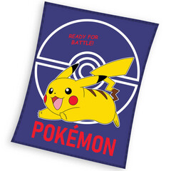 Pokemon Fleecedeken, Ready for Battle - 130 x 160 cm - Polyester