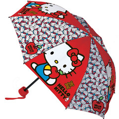 Hello Kitty Paraplu, Apple - Ø 90 x 24/55 cm - Polyester