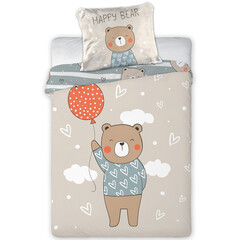 Cuddles BABY / Peuter dekbedovertrek, Beer - 100 x 135 cm / 40 x 60 cm - Katoen