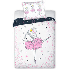 Cuddles BABY / Peuter dekbedovertrek, Ballerina - 100 x 135 cm / 40 x 60 cm - Katoen