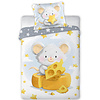 Cuddles BABY / Peuter dekbedovertrek, Mouse - 100 x 135 cm / 40 x 60 cm - Katoen