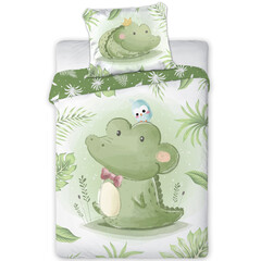 Cuddles BABY / Peuter dekbedovertrek, Croc - 100 x 135 cm / 40 x 60 cm - Katoen