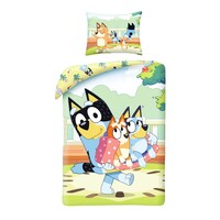 Bluey Dekbedovertrek, Family Time - Eenpersoons - 140 x 200 cm / 70 x 90 cm - Katoen