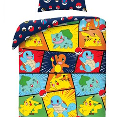 Pokemon Dekbedovertrek Happy - Eenpersoons - 140 x 200 + 70 x 90 cm - Katoen