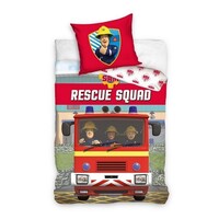 Brandweerman Sam Dekbedovertrek, Rescue Squad - Eenpersoons - 140 x 200 + 60 x 70 cm - Katoen