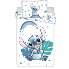 Disney Lilo & Stitch BABY Dekbedovertrek, Regenboog - 135 x 100 + 40 x 60 cm - Katoen