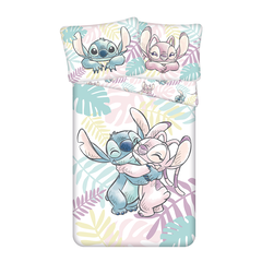 Disney Lilo & Stitch Dekbedovertrek, Leaves - Eenpersoons - 140 x 200 cm / 70 x 90 cm - Katoen