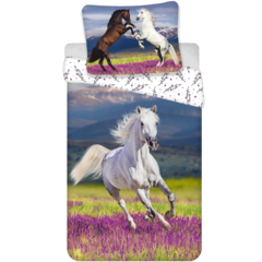 Sweet Home Dekbedovertrek, Paarden - 140 x 200 + 70 x 90 cm - Katoen