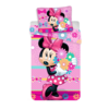 Disney Minnie Mouse Dekbedovertrek Flowers - Eenpersoons - 140 x 200 cm  - Katoen