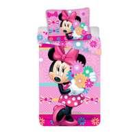 Disney Minnie Mouse Dekbedovertrek Flowers - Eenpersoons - 140 x 200 cm - Katoen