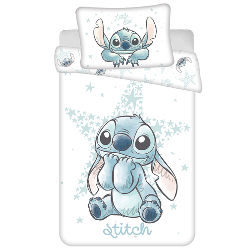 Disney Lilo & Stitch BABY Dekbedovertrek, White Star - 135 x 100 + 40 x 60 cm - Katoen