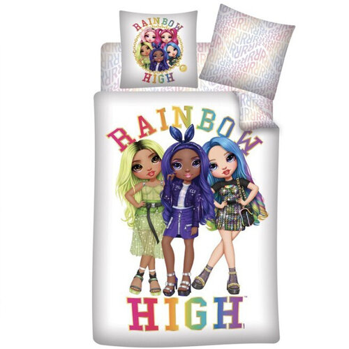 Rainbow High Dekbedovertrek - 140 x 200 cm / 65 x 65 cm - Hoeslaken 90 x 200 cm - Polyester