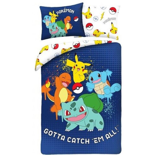Pokemon Dekbedovertrek Catch - 140 x 200 cm  / 70 x 90 cm - Polyester