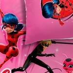 Miraculous Dekbedovertrek, Supergirl- Eenpersoons - 140 x 200 + 63 x 63 cm - Katoen