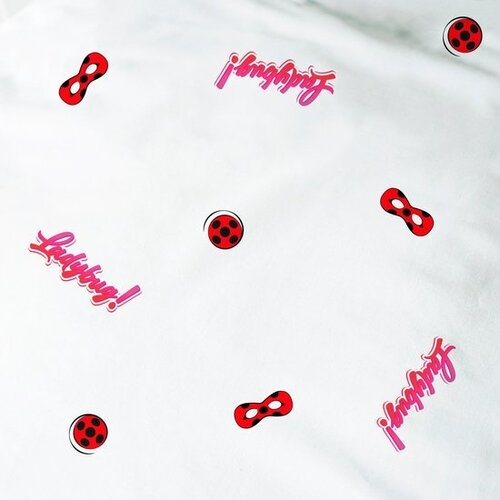 Miraculous Dekbedovertrek, Supergirl- Eenpersoons - 140 x 200 + 63 x 63 cm - Katoen