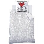 Keith Haring Dekbedovertrek Red Love - 140 x 200 + 63 x 63 cm - Katoen
