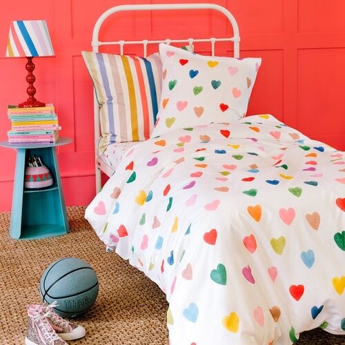 Wee Blue Bell Dekbedovertrek Amour - 140 x 200 + 63 x 63 cm - Katoen