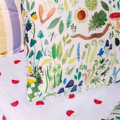 Wee Blue Bell Dekbedovertrek Fauna Flora - 140 x 200 + 63 x 63 cm - Katoen