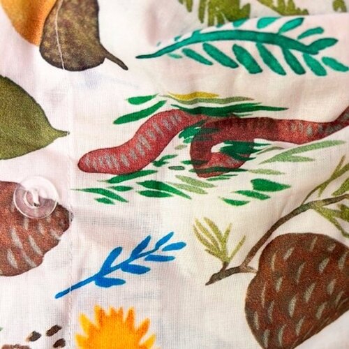 Wee Blue Bell Dekbedovertrek Fauna Flora - 140 x 200 + 63 x 63 cm - Katoen