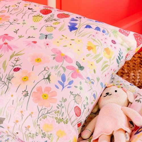 Wee Blue Bell Dekbedovertrek Jardin Secret - 140 x 200 + 63 x 63 cm - Katoen