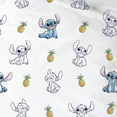 Disney Lilo & Stitch Dekbedovertrek, Ananas - Eenpersoons - 140 x 200 + 63 x 63 cm - Katoen