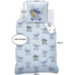 Disney Lilo & Stitch Dekbedovertrek, Ananas - Eenpersoons - 140 x 200 + 63 x 63 cm - Katoen