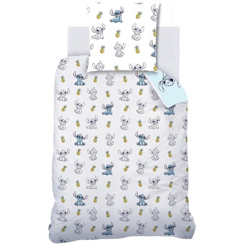 Disney Lilo & Stitch Dekbedovertrek, Ananas - Eenpersoons - 140 x 200 + 63 x 63 cm - Katoen