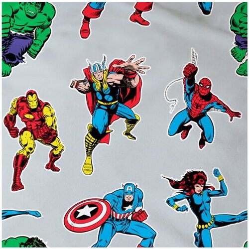 Marvel Avengers Dekbedovertrek Comics - 140 x 200 + 63 x 63 cm - Katoen