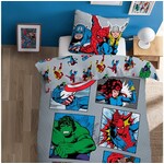 Marvel Avengers Dekbedovertrek Comics - 140 x 200 + 63 x 63 cm - Katoen