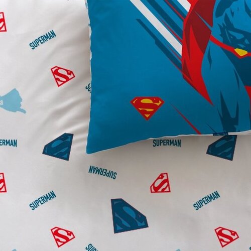 Superman Dekbedovertrek Supera - 140 x 200 + 63 x 63 cm - Katoen