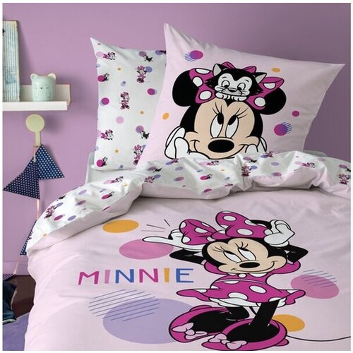 Disney Minnie Mouse Dekbedovertrek Jolie - 140 x 200 + 63 x 63 cm - Katoen