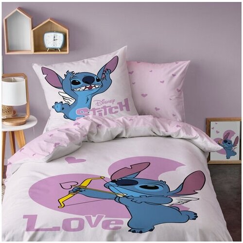 Disney Lilo & Stitch Dekbedovertrek Cupidon - 140 x 200 + 63 x 63 cm - Katoen