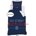 Paris Saint Germain Dekbedovertrek Devise - 140 x 200 + 63 x 63 cm - Katoen