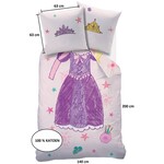 Disney Princess Dekbedovertrek Jurk - 140 x 200 + 63 x 63 cm - Katoen