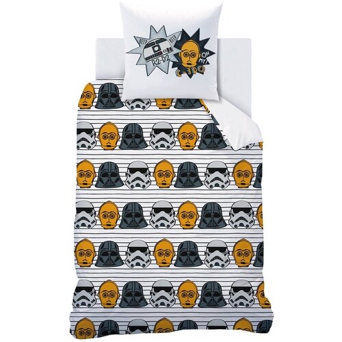 Star Wars Dekbedovertrek Portraits - 140 x 200 + 63 x 63 cm - Katoen