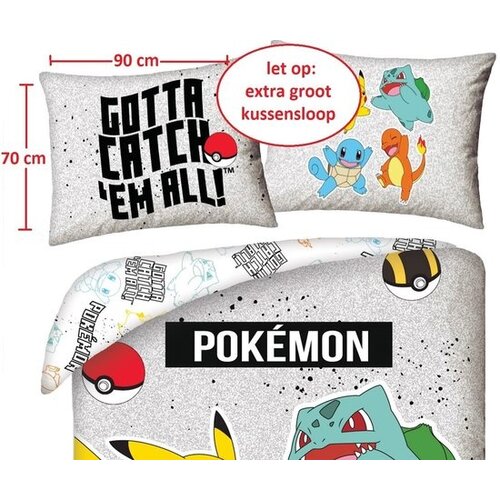 Pokemon Dekbedovertrek Charmander - Eenpersoons - 140 x 200 + 70 x 90 cm - Polyester