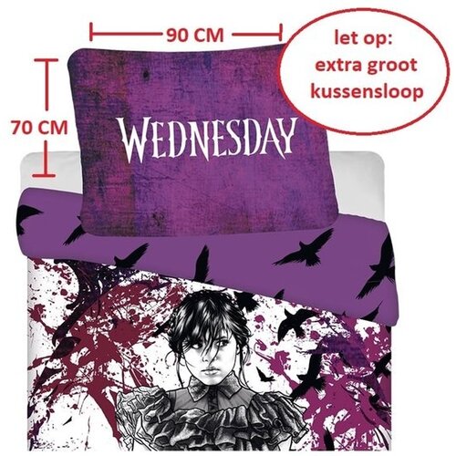 Wednesday Dekbedovertrek Raven -140 x 200 cm / 70 x90 cm - Polyester