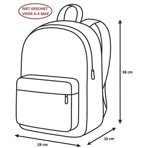 PASO Rugzak Poesje - 38 x 29 x 16 cm - Polyester