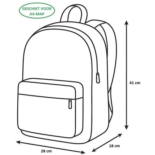 PASO Rugzak Teckel - 41 x 28 x 18 cm - Polyester